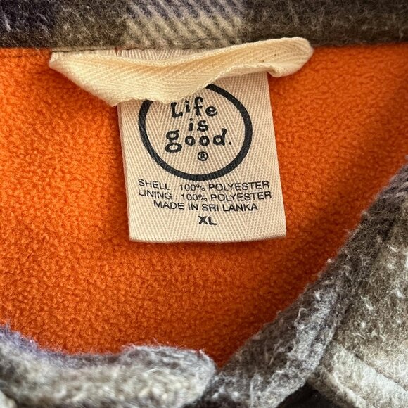 Life‎ is Good Shacket Button Up Jacket Heavy XL Mens Coat Multi Color Fleece - Picture 4 of 11